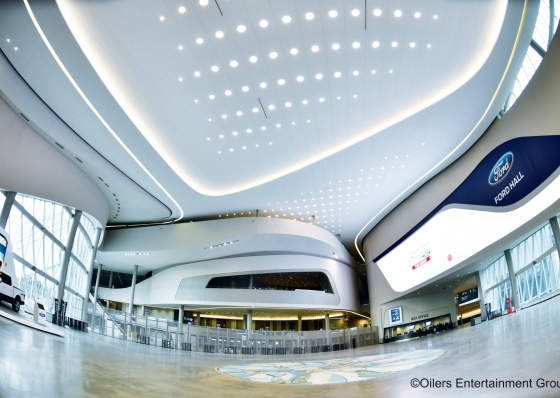 Decoustics Custom Claro Ceiling Panels - Rogers Place (Edmonton Oilers A._ (copyright)